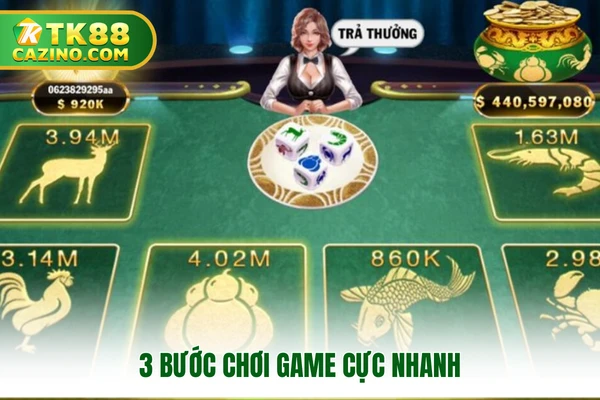 3 bước chơi game cực nhanh