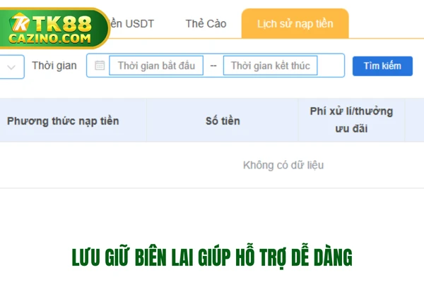 Lưu giữ biên lai giúp hỗ trợ dễ dàng